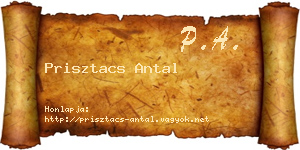 Prisztacs Antal névjegykártya